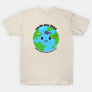 Earth Day whales trees bees be kind to us T-Shirt